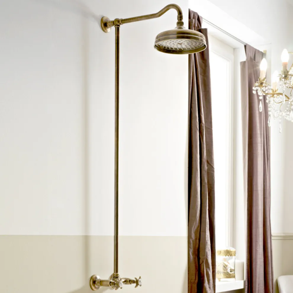 Handgefertigtes Messing-Duschkopfset im klassischen Stil - Miriano