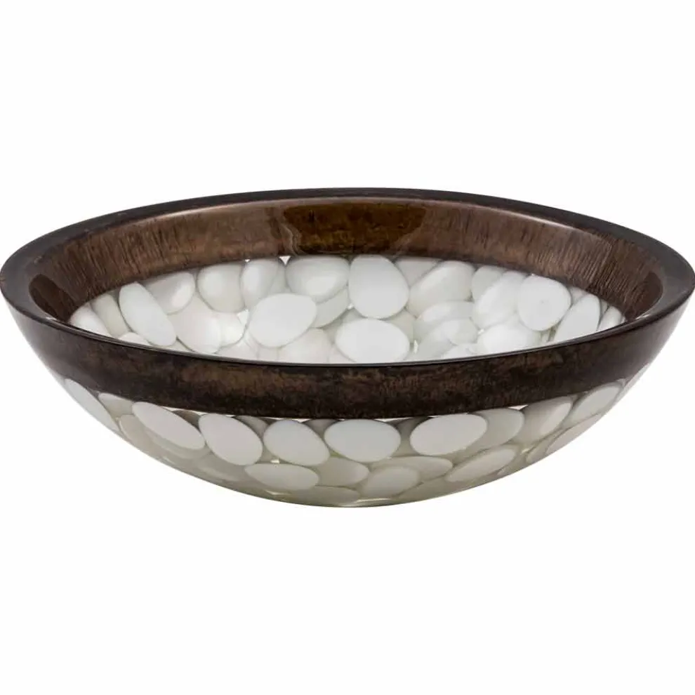 Handgefertigtes Rundwaschbecken aus Harz, Buguggiate