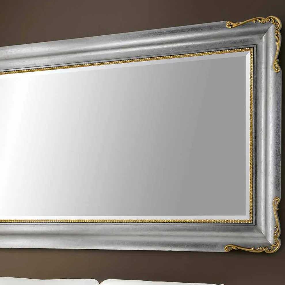 Handgemachter hölzerner Wandspiegel hergestellt in Italien Cristian