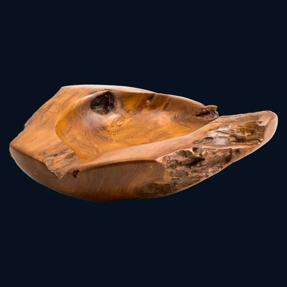 Handgemachtes Design-Aufsatzwaschbecken aus Teakholz Nemo