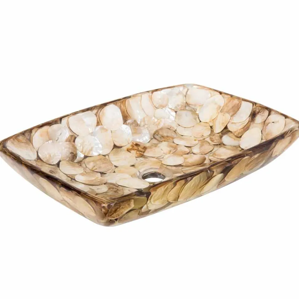 Handgemachtes Design-Aufsatzwaschbecken aus künstlichem Harz Inez