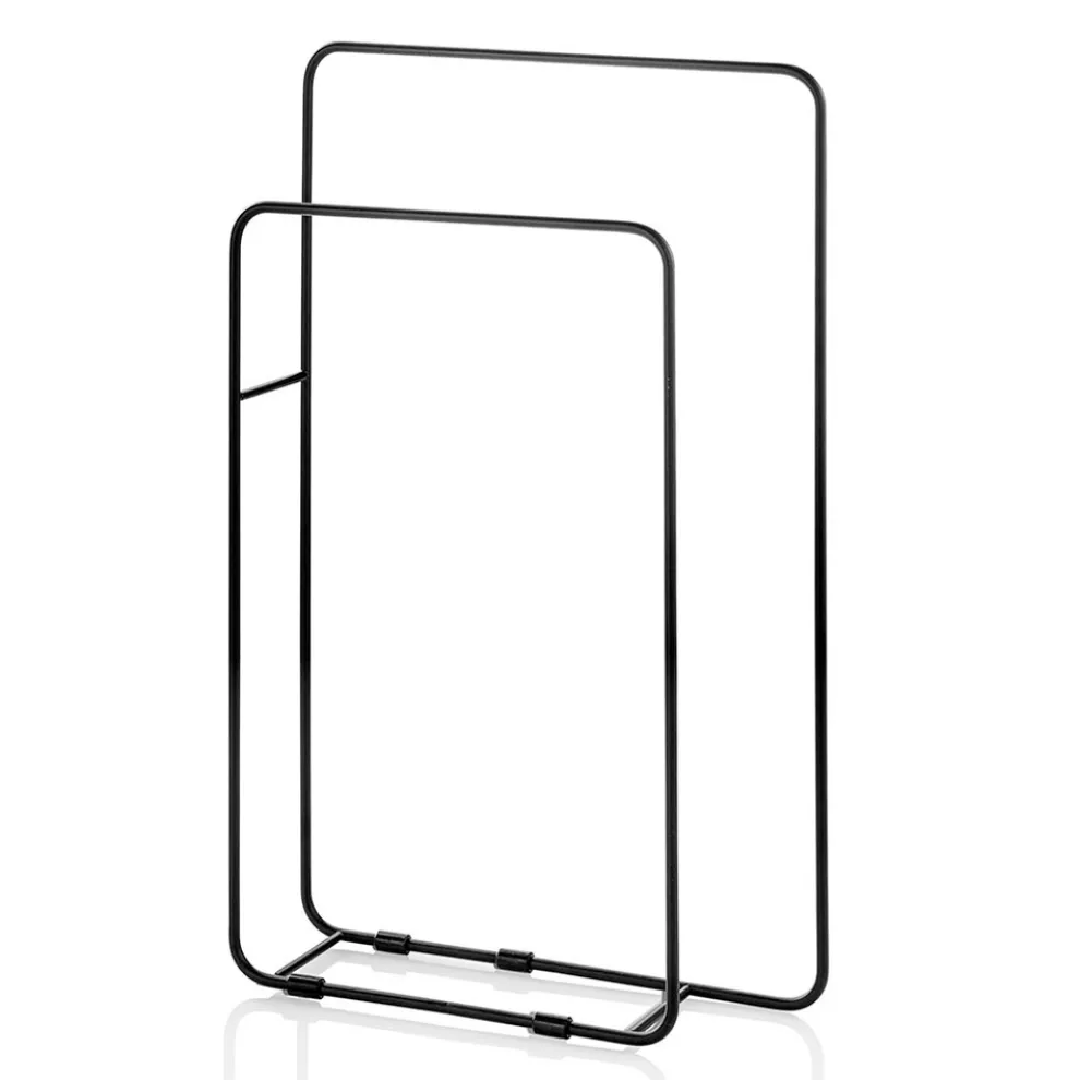 Handtuchhalter aus mattschwarzem Metall - Meme