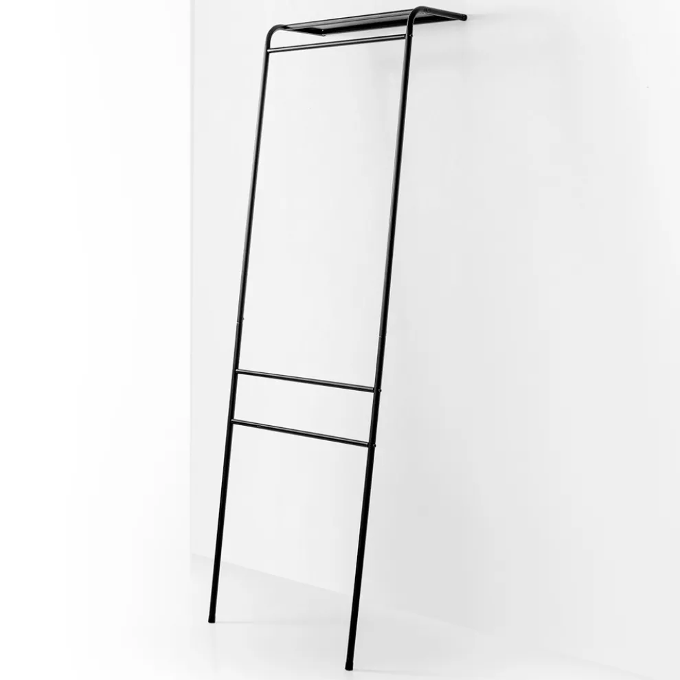 Handtuchhalter aus Metall mit drei Stangen und einer Hutablage - Wanda