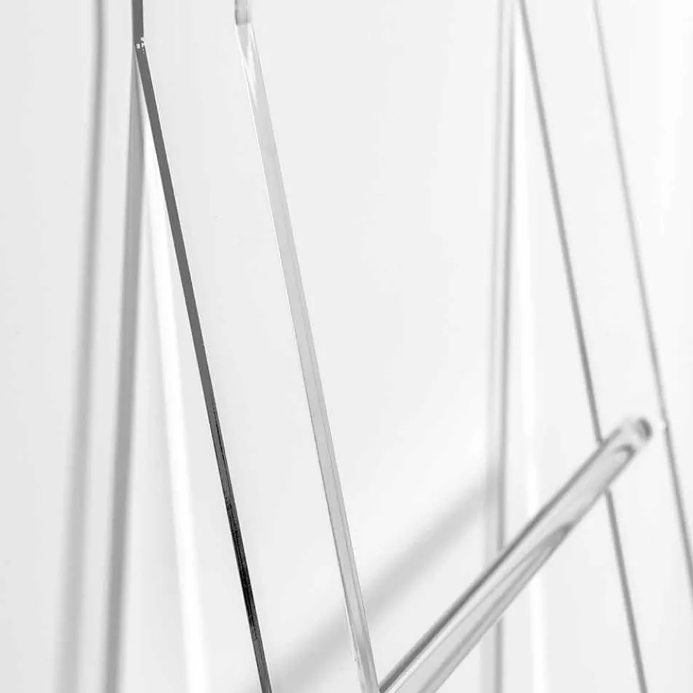 Handtuchhalter Leiter in transparentem Plexiglas Design 2 Höhen - Trockner