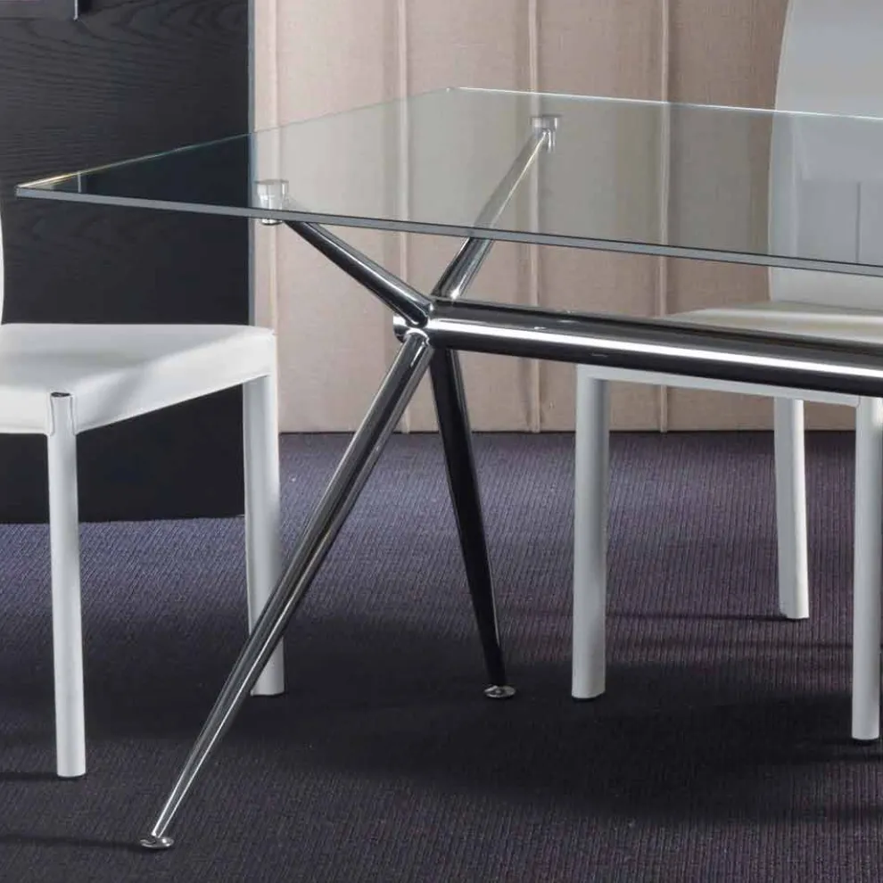 Hartglas Tisch in modernem Design Thor