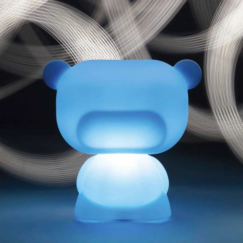 Helle bärförmige Tischleuchte Slide Pure, made in Italy