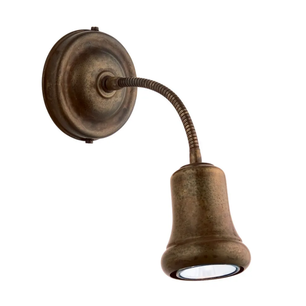 Hergestellt in Italien, Messing-Wandleuchte – klein