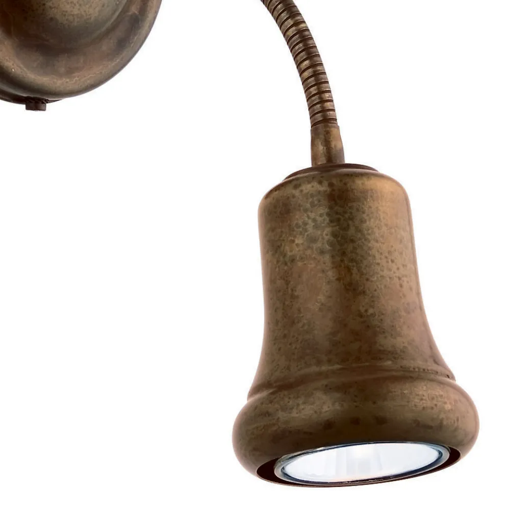 Hergestellt in Italien, Messing-Wandleuchte – klein