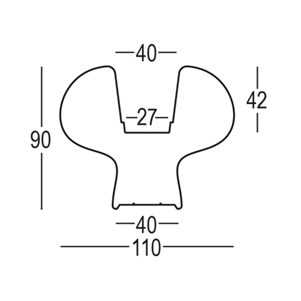Outdoor-Leuchtvase aus Polyethylen mit LED-Licht Made in Italy - Boba