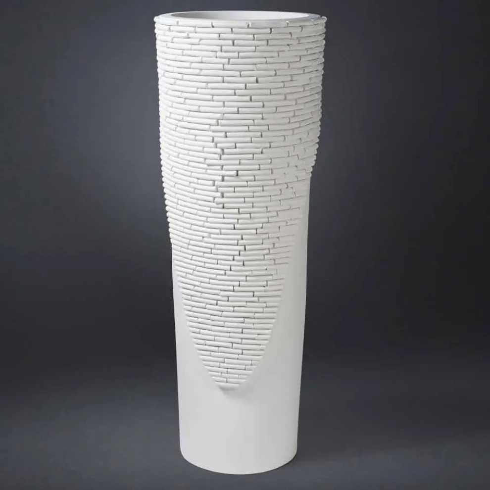 Dekorative Keramikvase für den Innenbereich, handgefertigt in Italien - Calisto