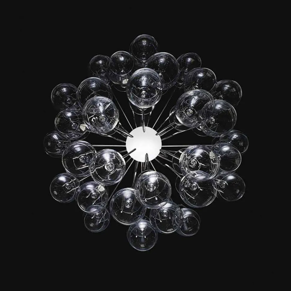 Hängelampe 30 umgekippte Gläser Sauvignon von Aldo Bernardi