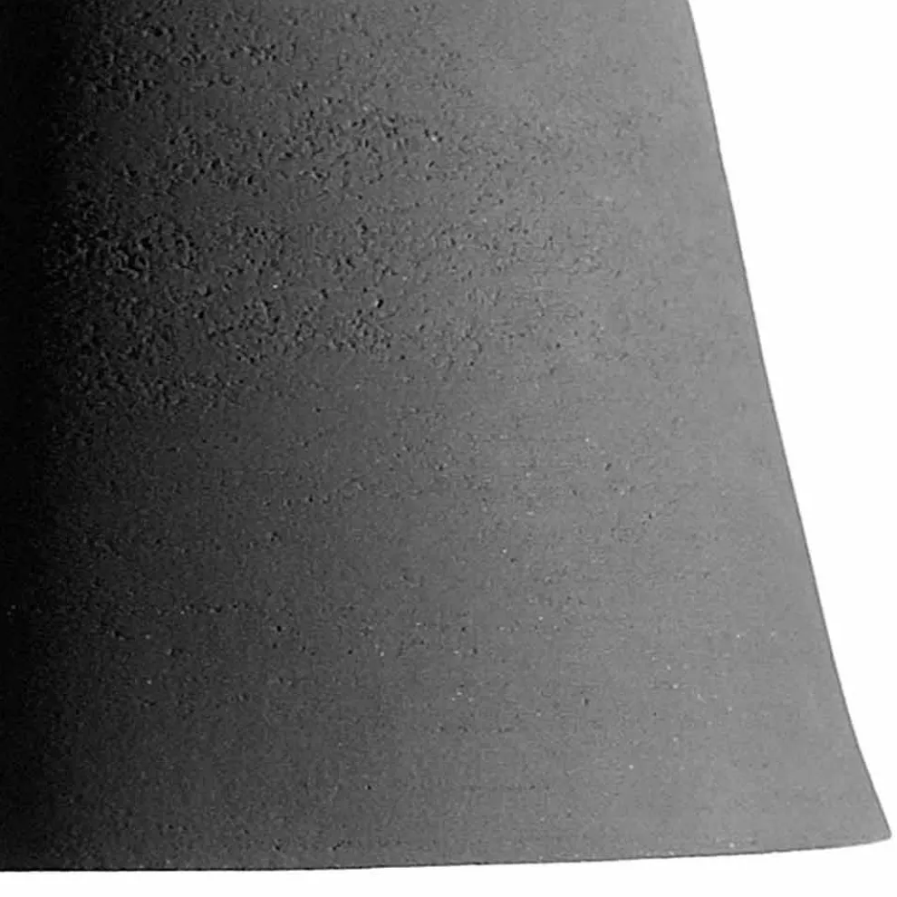 Hängelampe aus anthrazitfarbenem Steinzeug und weißem Innendesign - Edmondo