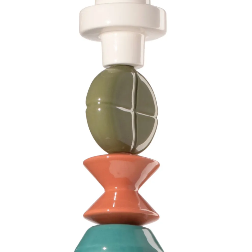 Hängelampe aus Glas und farbiger Keramik, hergestellt in Italien – Lariat