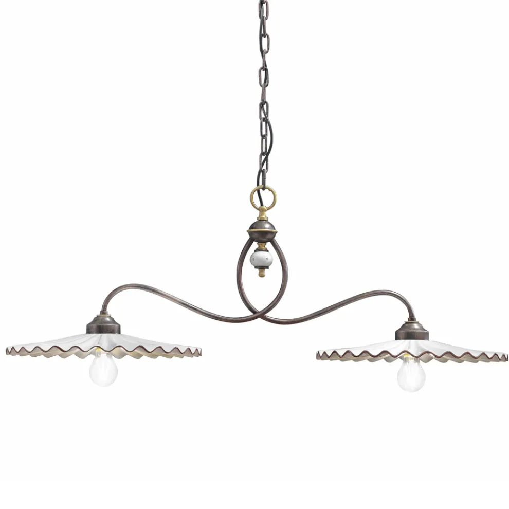 Hängelampe aus Keramik hochglänzend Ferroluce L'Acquila