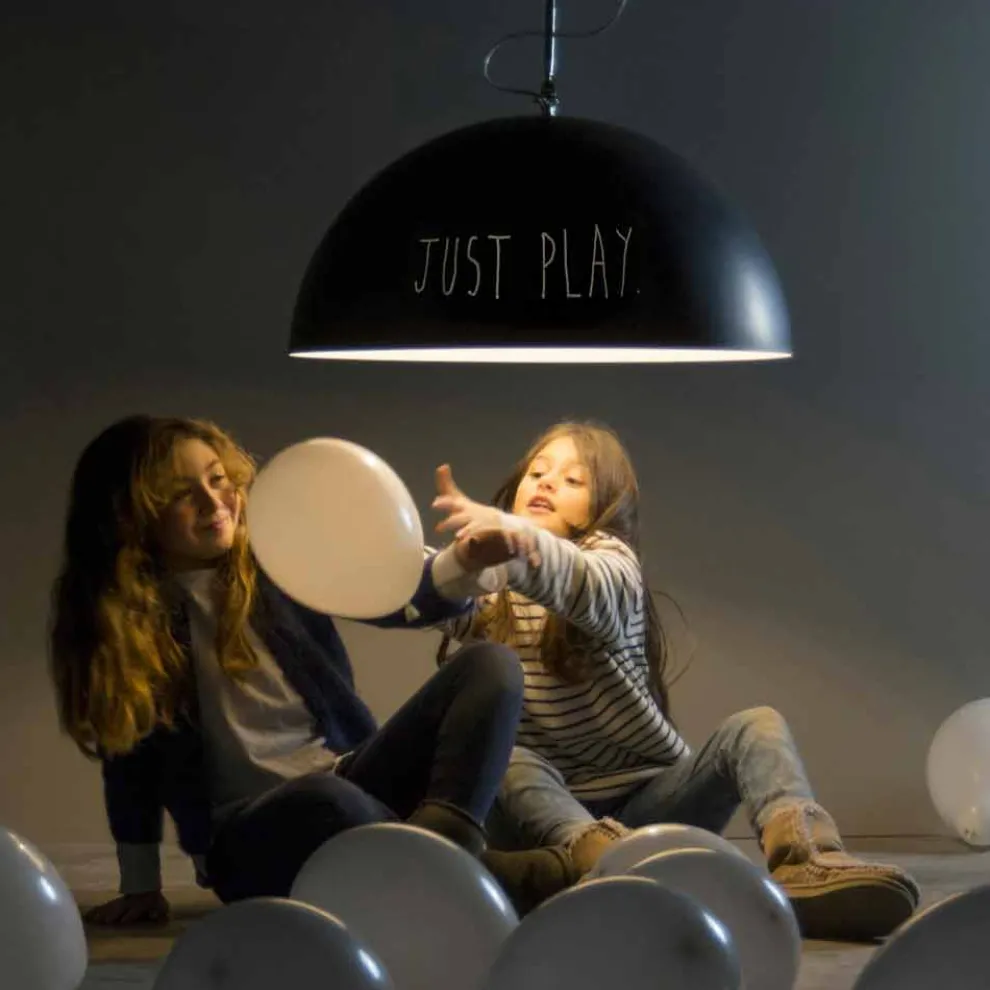 Hängelampe aus Kunstharz In-es.artdesign Half Moon Moderne Tafel