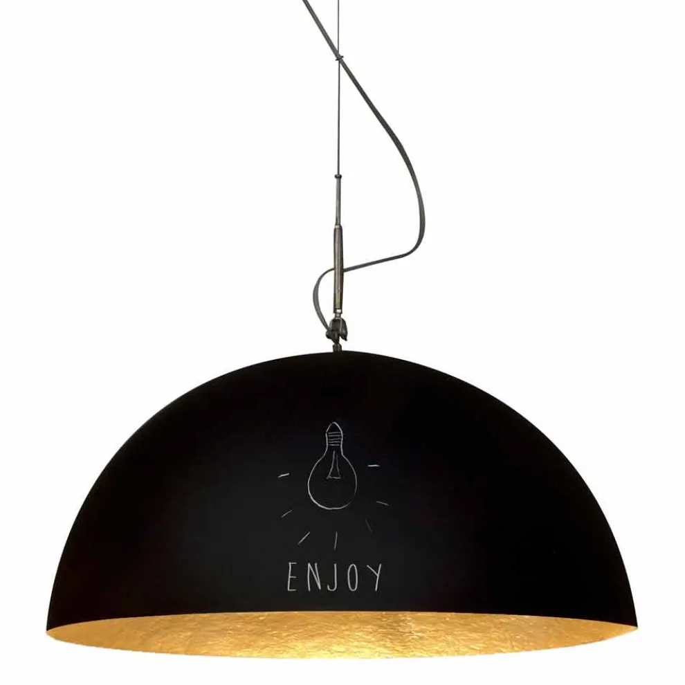 Hängelampe aus Kunstharz In-es.artdesign Half Moon Moderne Tafel