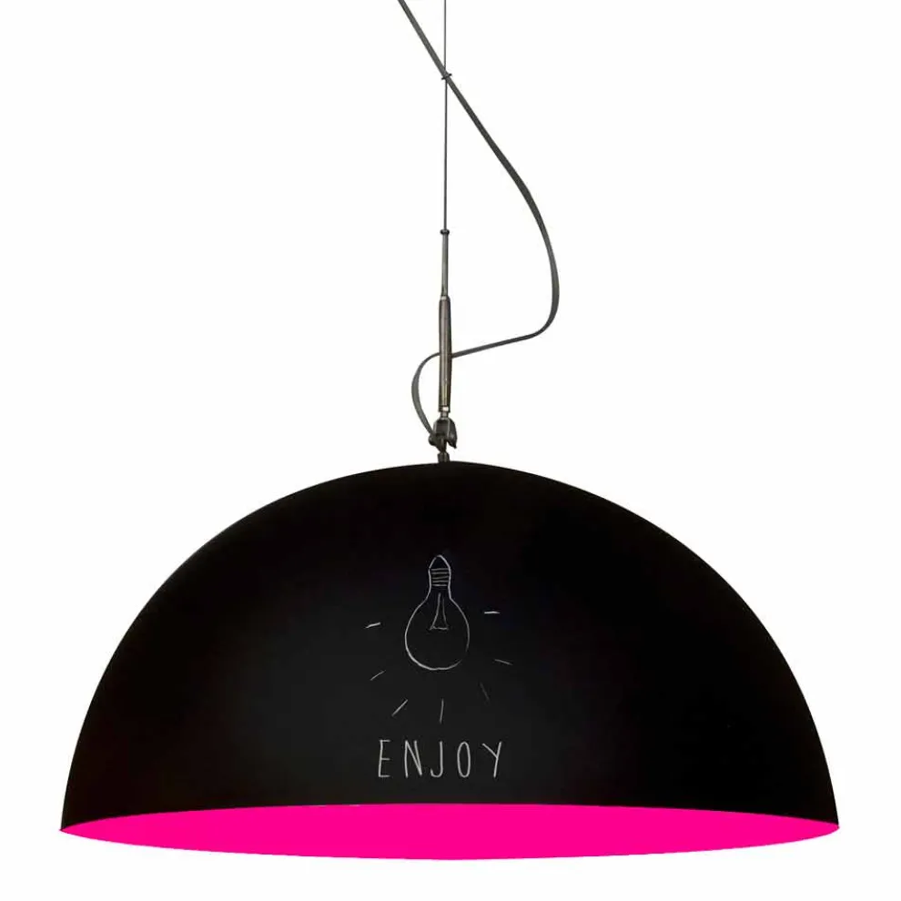 Hängelampe aus Kunstharz In-es.artdesign Half Moon Moderne Tafel