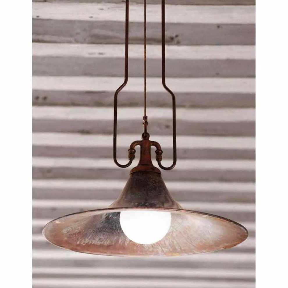 Hängelampe aus Messing und Kupfer Mulino von Aldo Bernardi