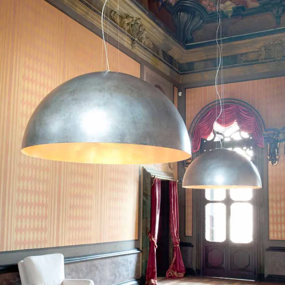 Hängelampe aus Stahl Moonlight klein von Aldo Bernardi