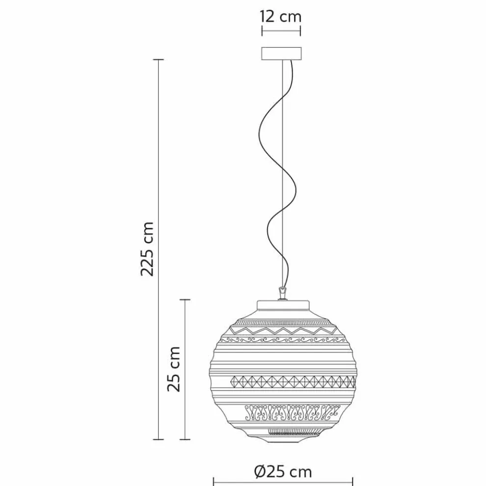 Hängelampe aus weißem Satinglas in 2 Designgrößen - Morse