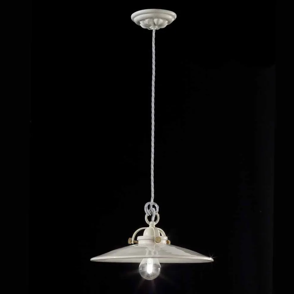 Hängelampe im Industrial Design aus Keramik Gloria Ferroluce