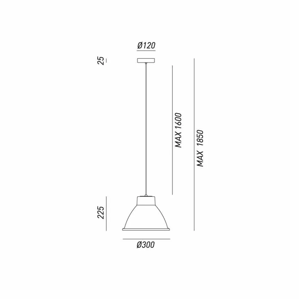 Hängelampe im Industrial Design Loft Klein Il Fanale