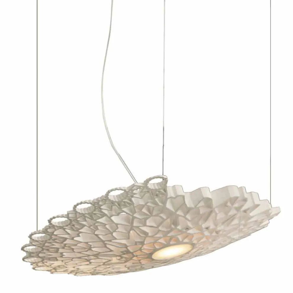 Hängelampe in Weiß Technopolymer Design 2 Dimensionen - Kathedrale