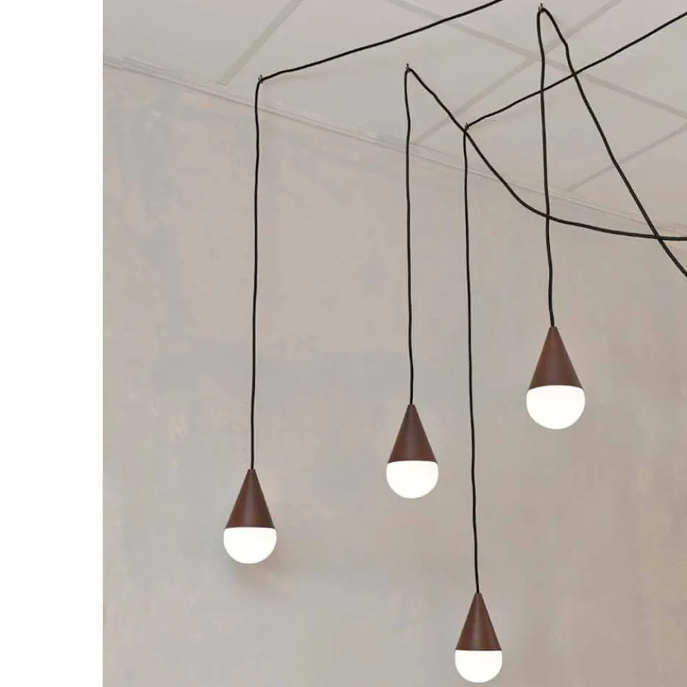 Hängelampe mit 4 Lichtern in modernem Design Drop