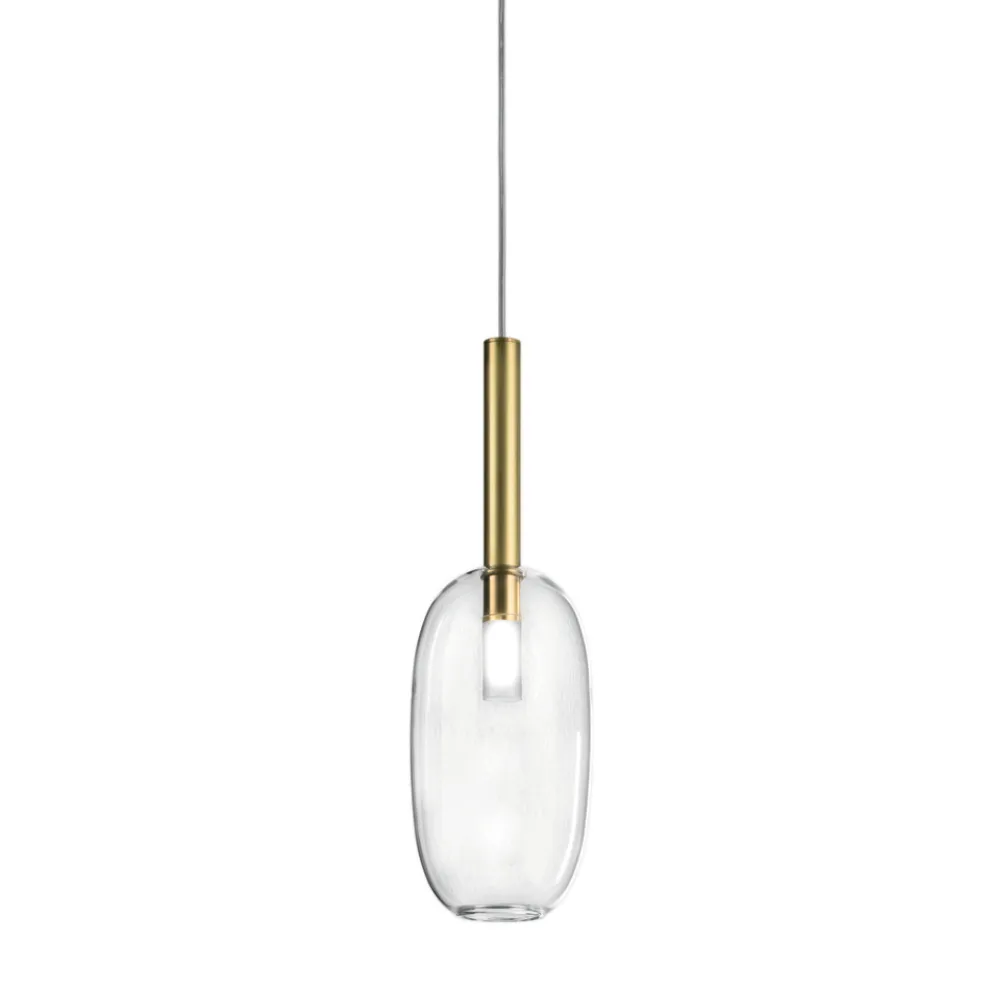 Hängelampe mit Glas in verschiedenen Formen, hergestellt in Italien – Sintonia