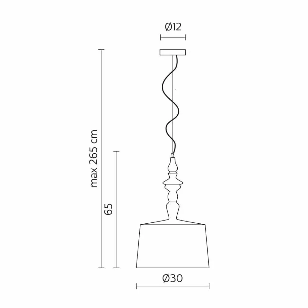 Hängelampenschirm kurz in weiß glänzendem Keramikdesign - Cadabra