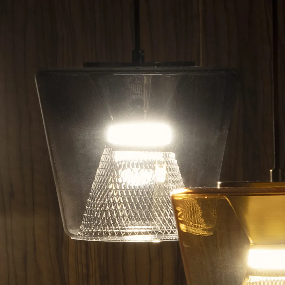 Hängeleuchte aus Metall und Glas Made in Italy - Think