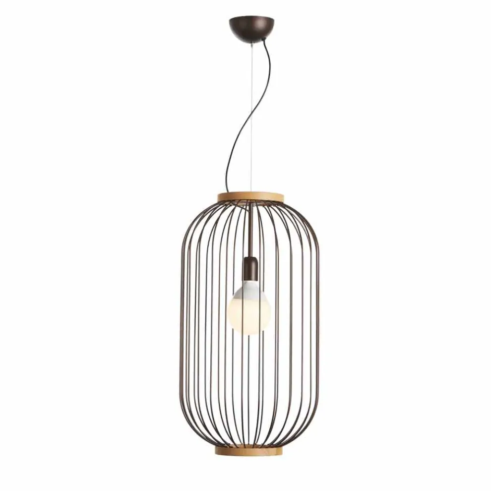 Hängeleuchte aus Stahl Durchmesser 35xH70xL.Katalog cm Bibiana