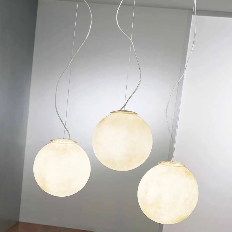 Hängeleuchte In-es.artdesign Tre Lune aus Nebulite