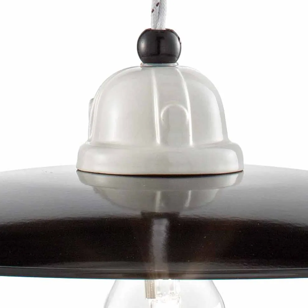 Hängeleuchte Vintage aus Keramik Kelly Ferroluce