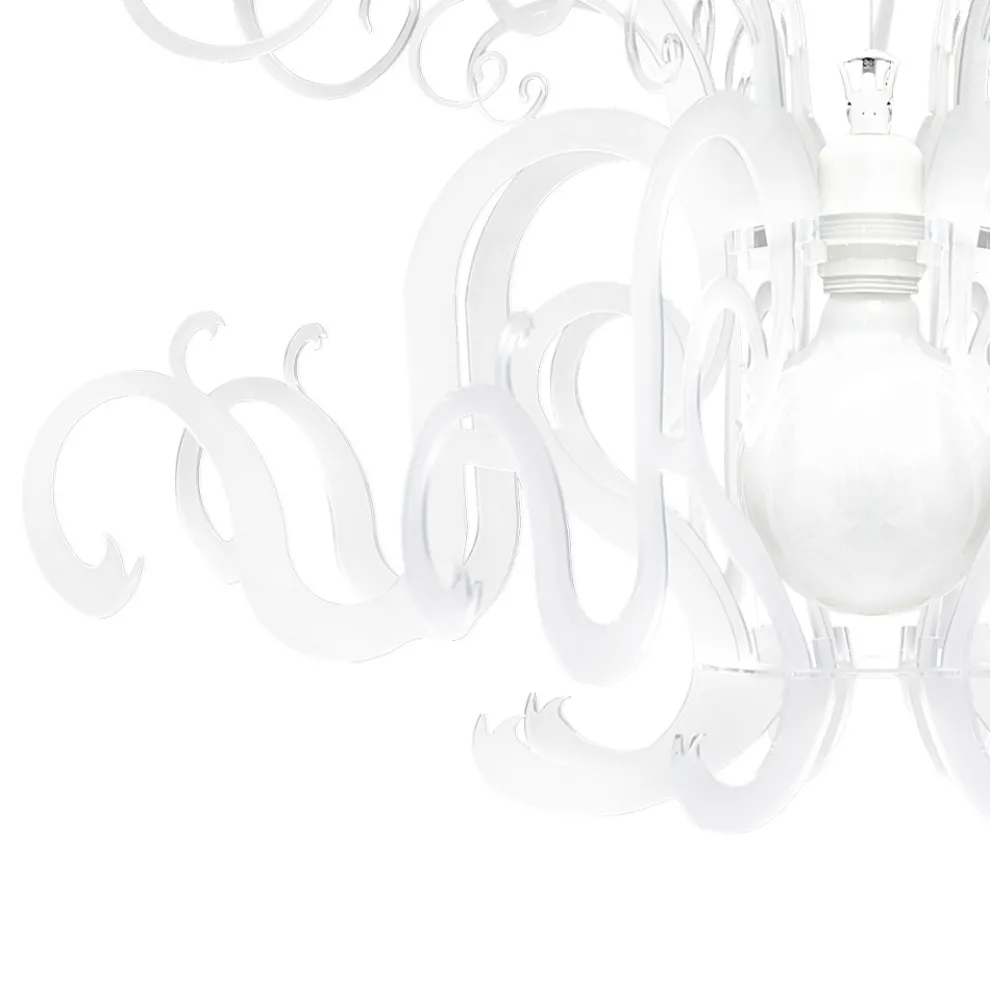 Hängeleuchter aus recycelbarem weißem oder schwarzem Plexiglas - Sancho