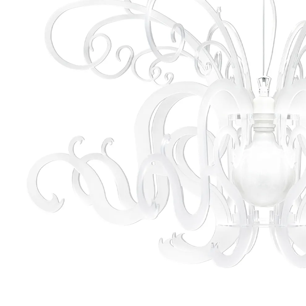 Hängeleuchter aus weißem Plexiglas recycelbarem Design - Sancho