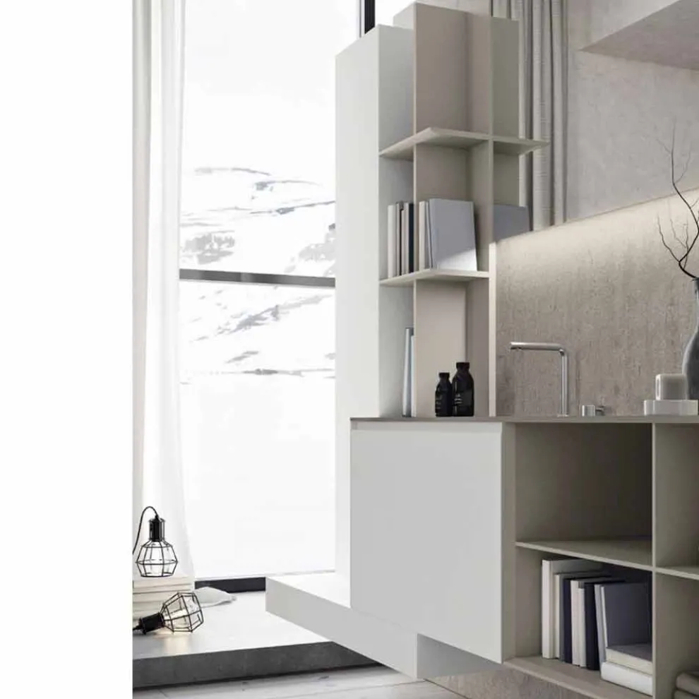 Hängende Badezimmermöbel-Komposition mit modernem Design Made in Italy - Callisi15