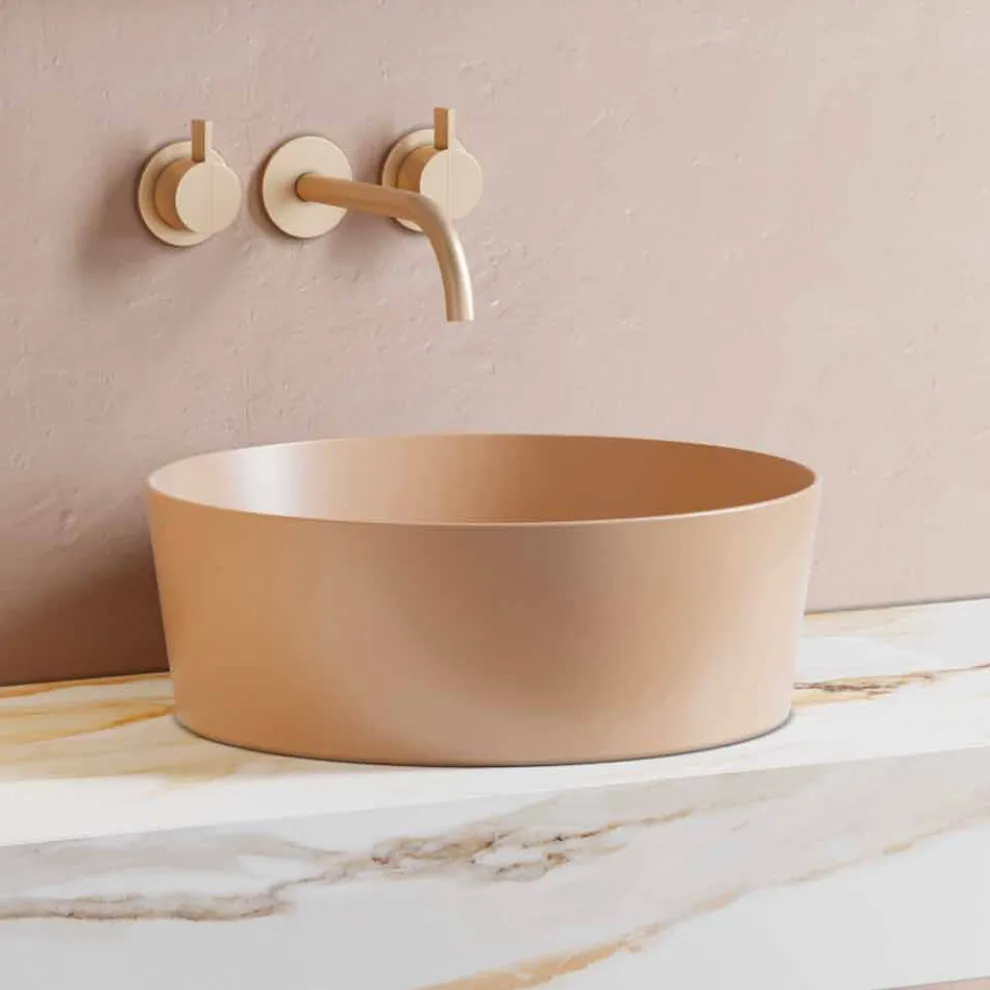 Hängende Badezimmermöbel Komposition 3 aus hochwertigem Gres und Vetrochina - Rametina