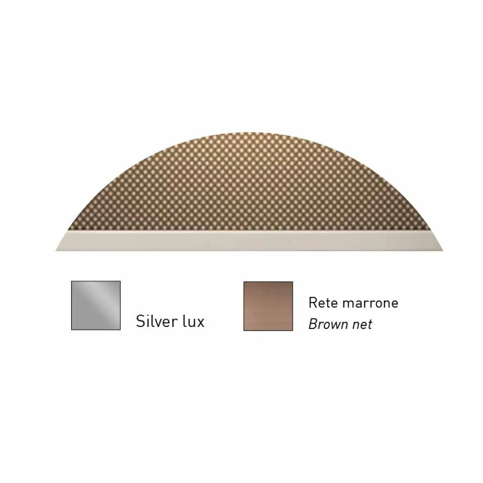 Hängende Metalllampe mit Netz- oder Leinenlampenschirm Made in Italy - Jump