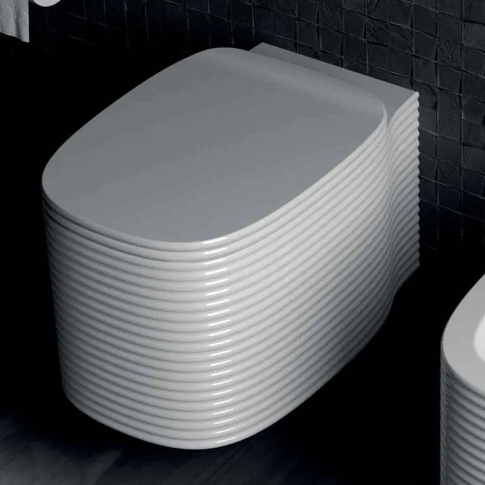 Hängende Vase in modernem Design aus Keramik, hergestellt in Italien, Amleto