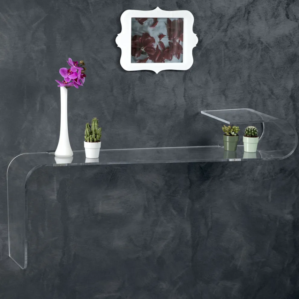 Hängende Wandkonsole in transparentem Design Acrylglas - Cesarea