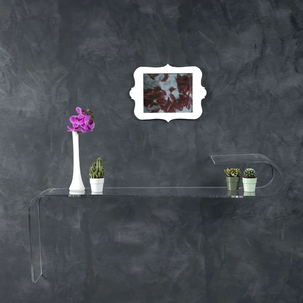 Hängende Wandkonsole in transparentem Design Acrylglas - Cesarea