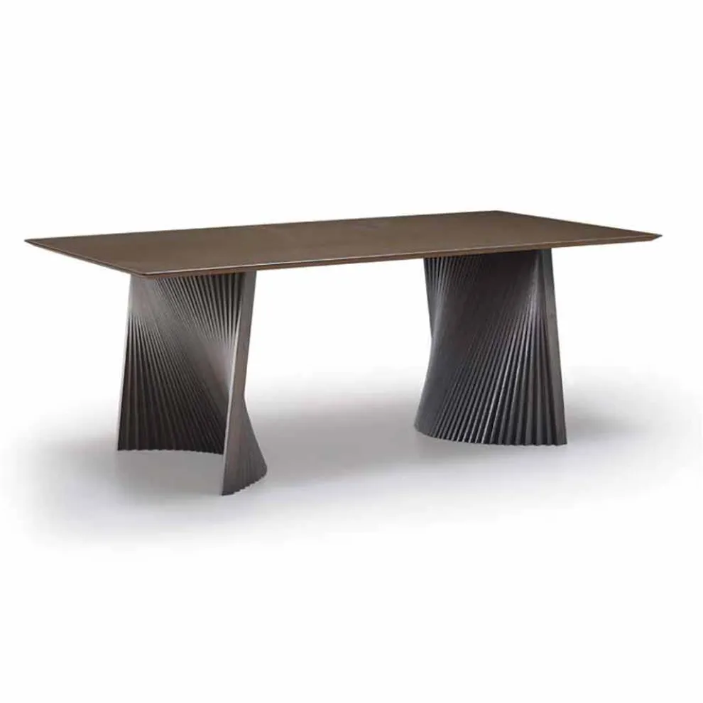 Hochwertiger Esstisch aus Gres und Esche Made in Italy - Charol