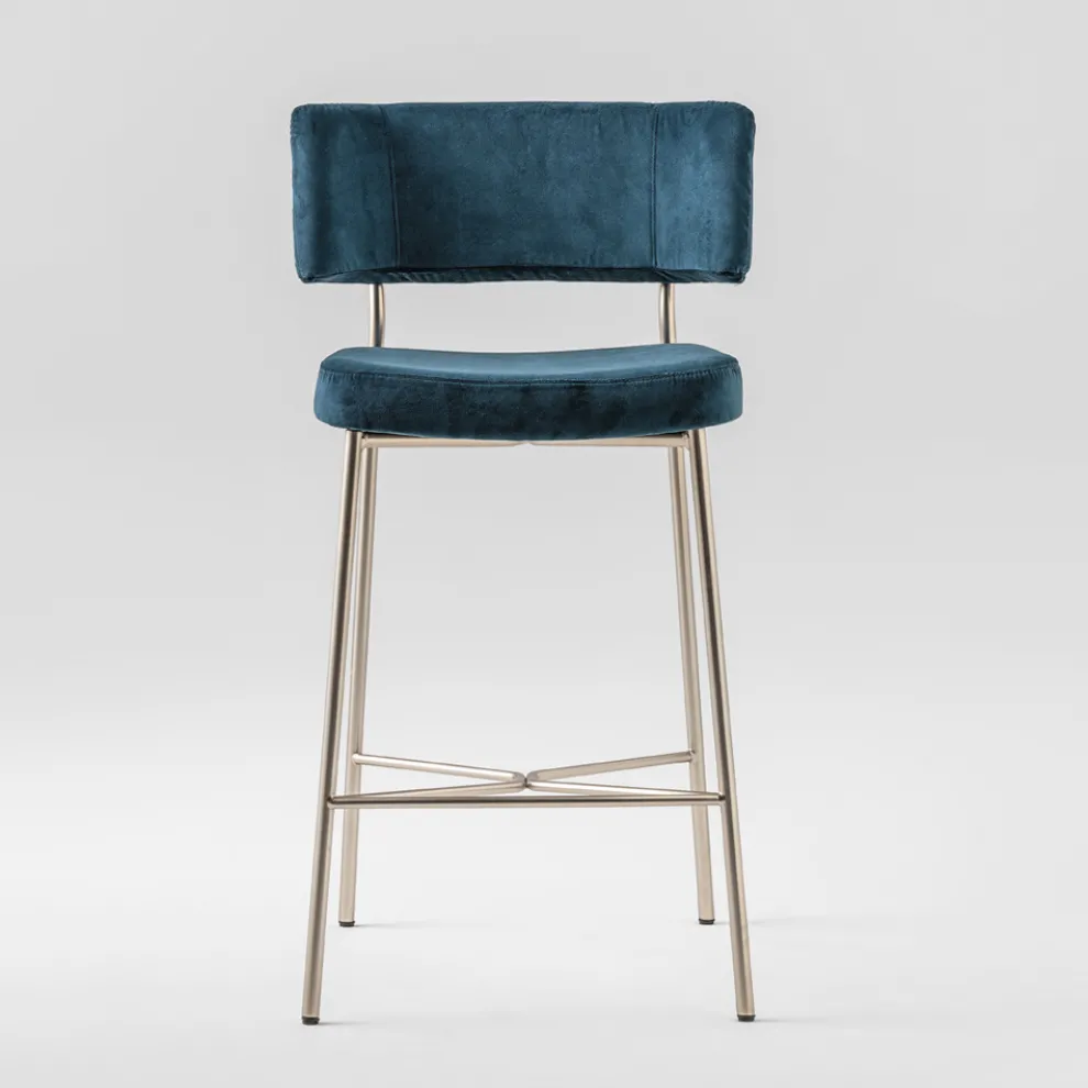 Hochwertiger Hocker mit Samtpolsterung Made in Italy - Alaska