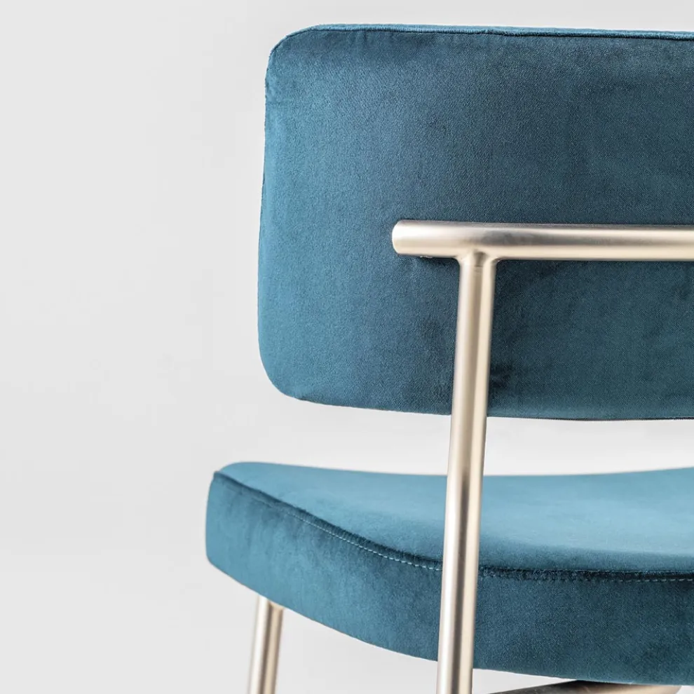 Hochwertiger Hocker mit Samtpolsterung Made in Italy - Alaska