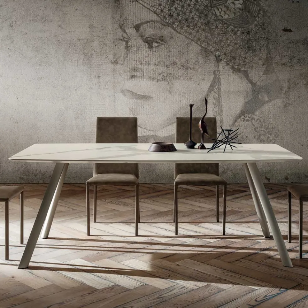 Hochwertiger Küchentisch mit Made in Italy Laminam Top - Lingotto