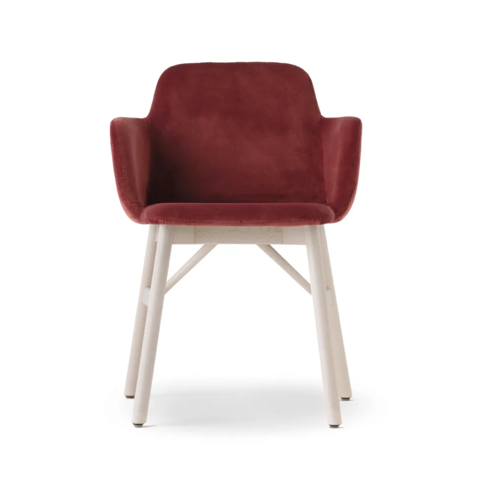 Hochwertiger Sessel mit Sitz aus Samt oder Stoff Made in Italy - Molde