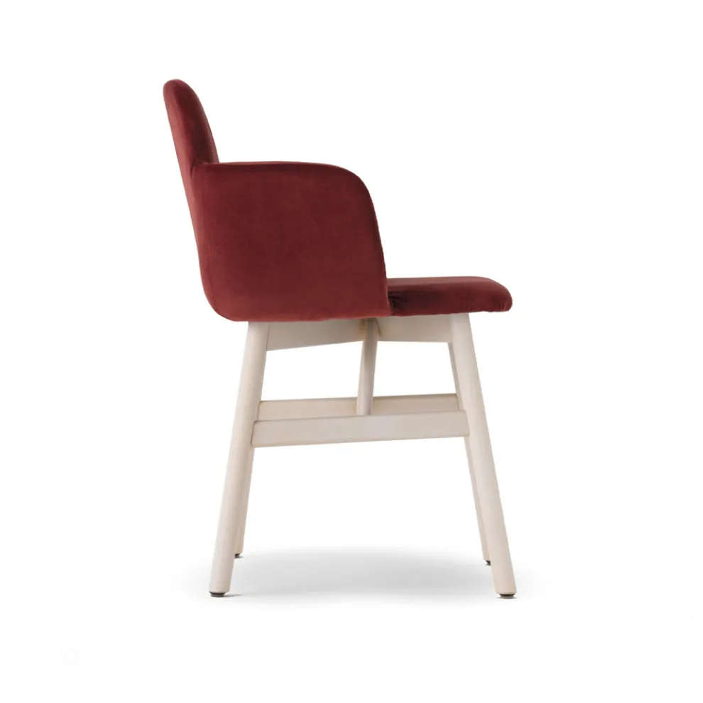 Hochwertiger Sessel mit Sitz aus Samt oder Stoff Made in Italy - Molde