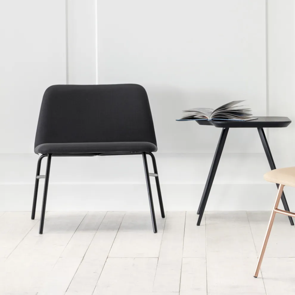 Hochwertiger Wohnzimmer Sessel aus Stoff und Metall Made in Italy - Molde