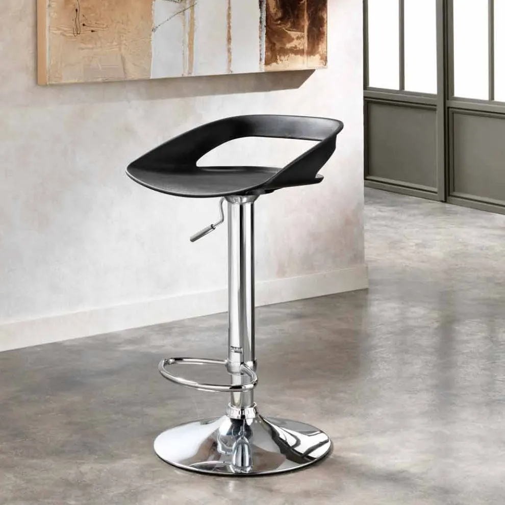 Hocker aus Metall und PVC im 2er Set in modernem Design Aldo